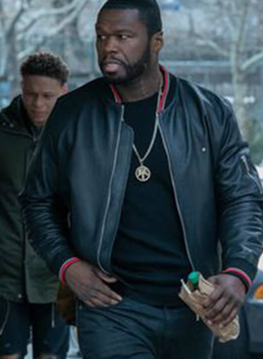 50 Cent Power Black Leather Jacket