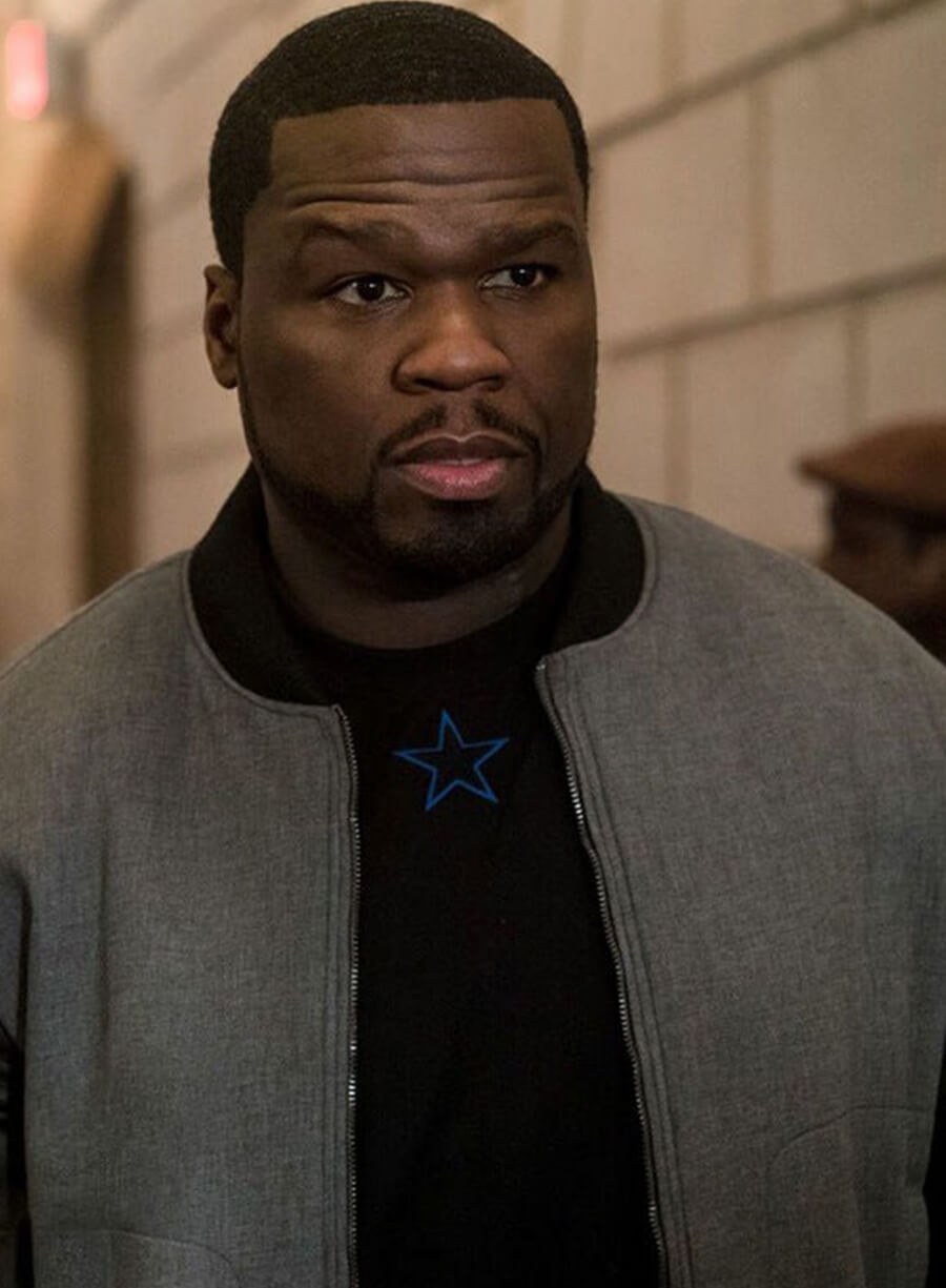 50 Cent Power TV Series Bomber Leather Jacket