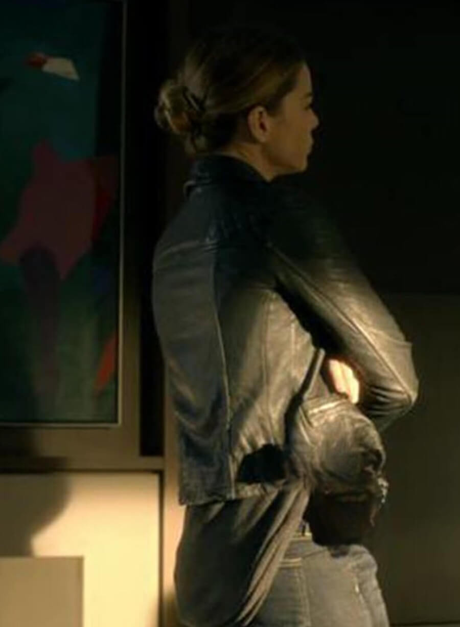 Chloe Decker Lucifer S01 Black Biker Jacket