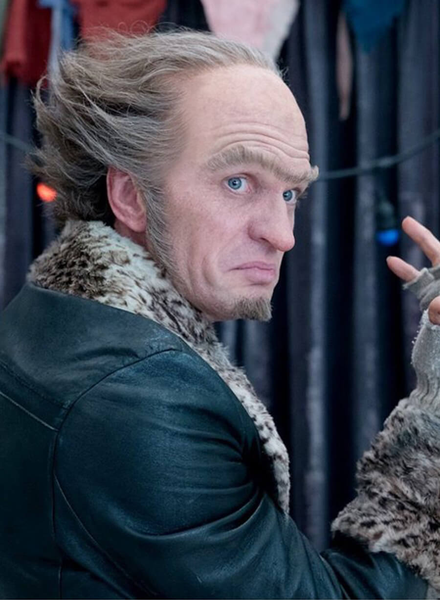 A Series Of Unfortunate Events Count Olaf Black Fur Long Coat