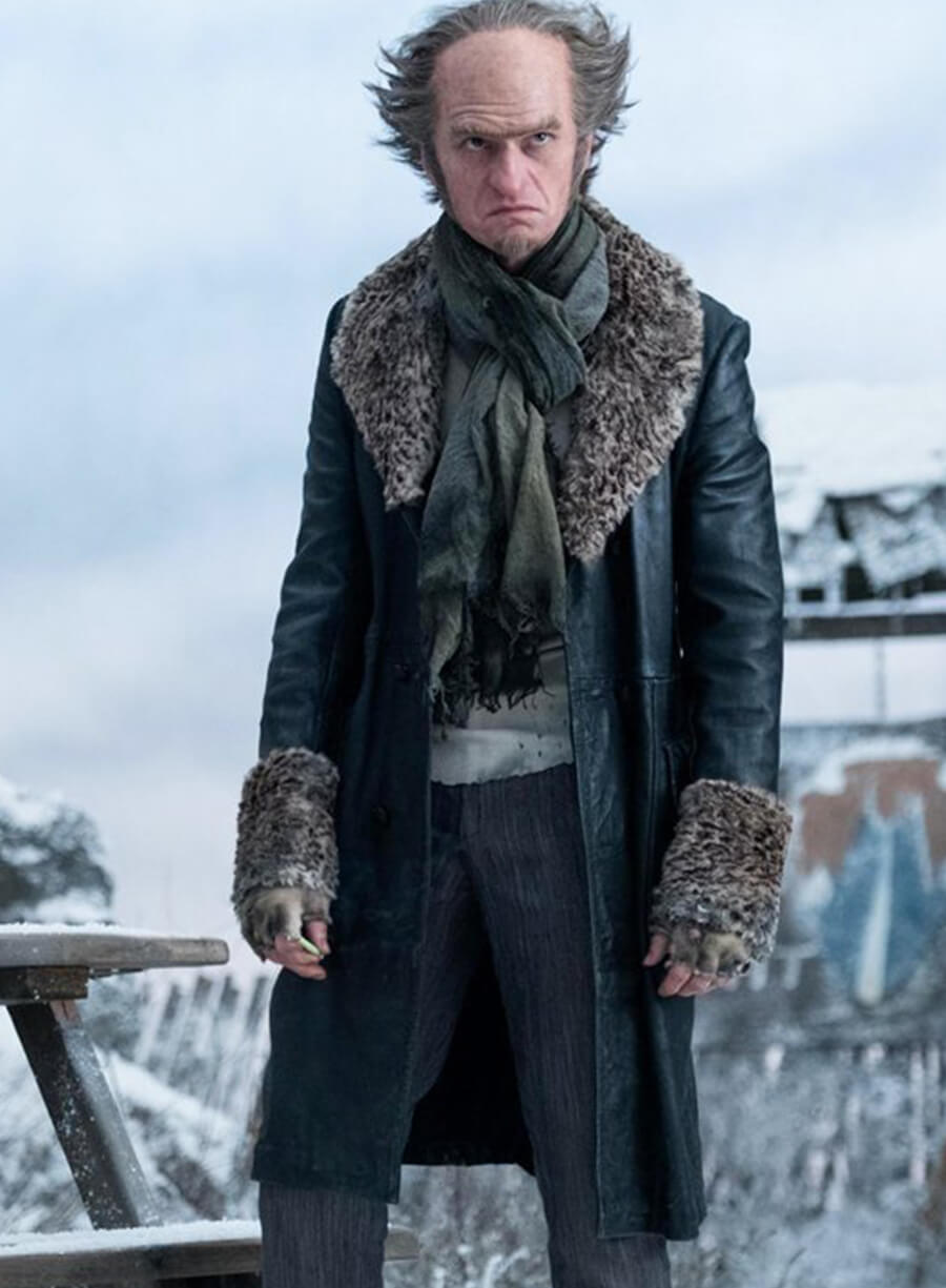 A Series Of Unfortunate Events Count Olaf Black Fur Long Coat