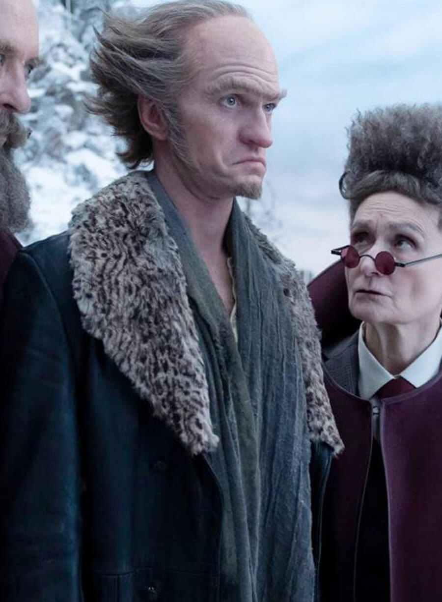 A Series Of Unfortunate Events Count Olaf Black Fur Long Coat