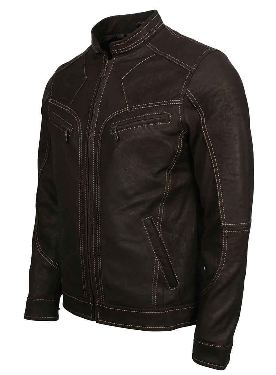 Adonis Men Fashion Dark Brown Jacket