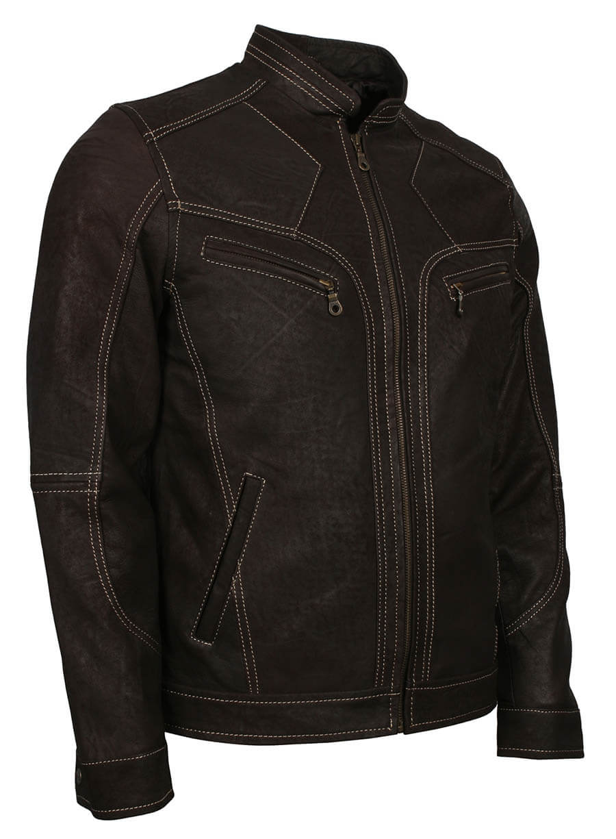 Adonis Men Fashion Dark Brown Jacket