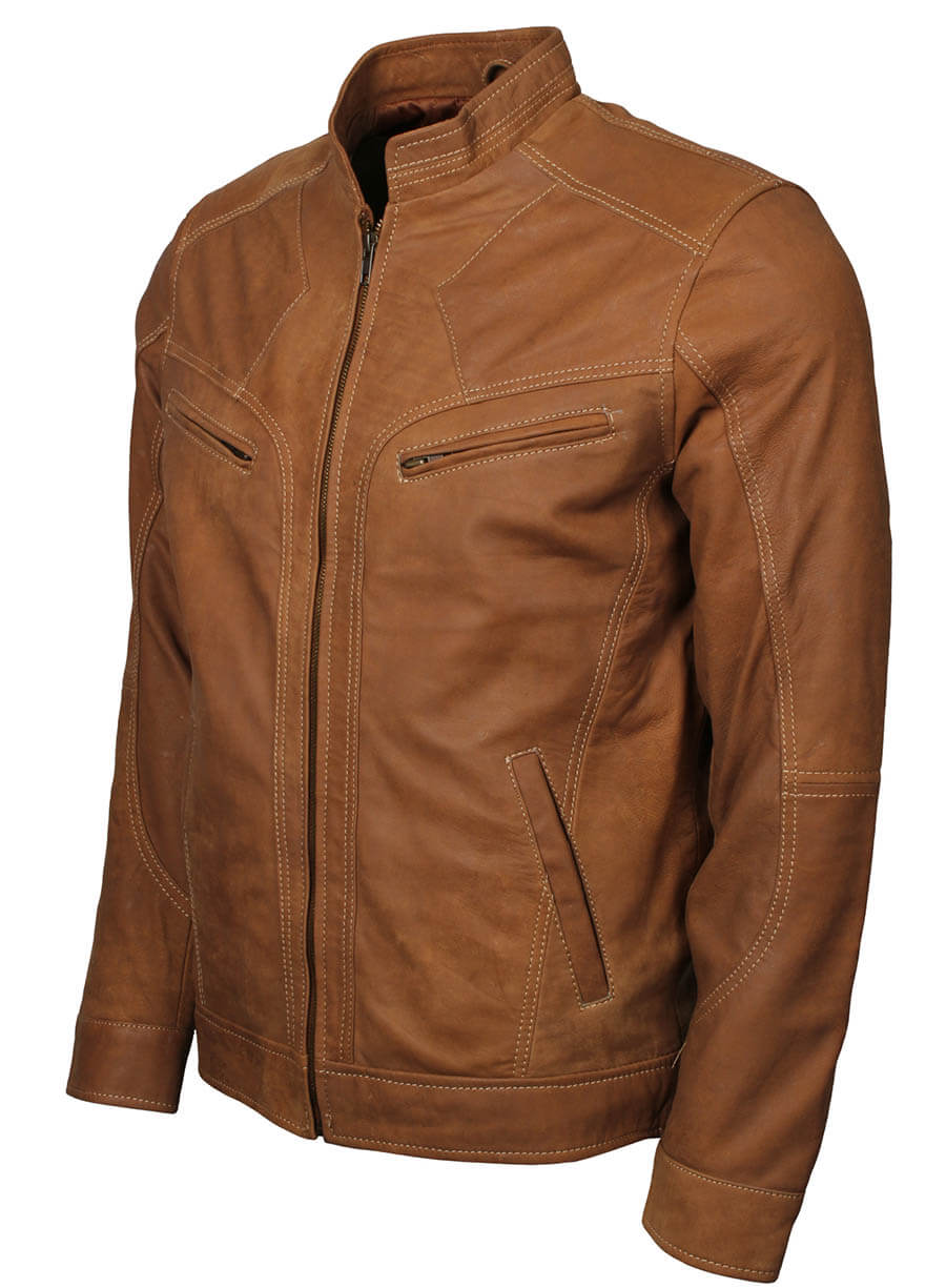 Adonis Men Fashion Tan Jacket