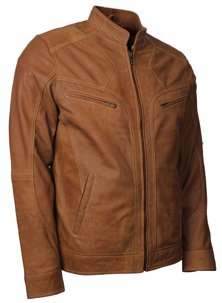 Adonis Men Fashion Tan Jacket