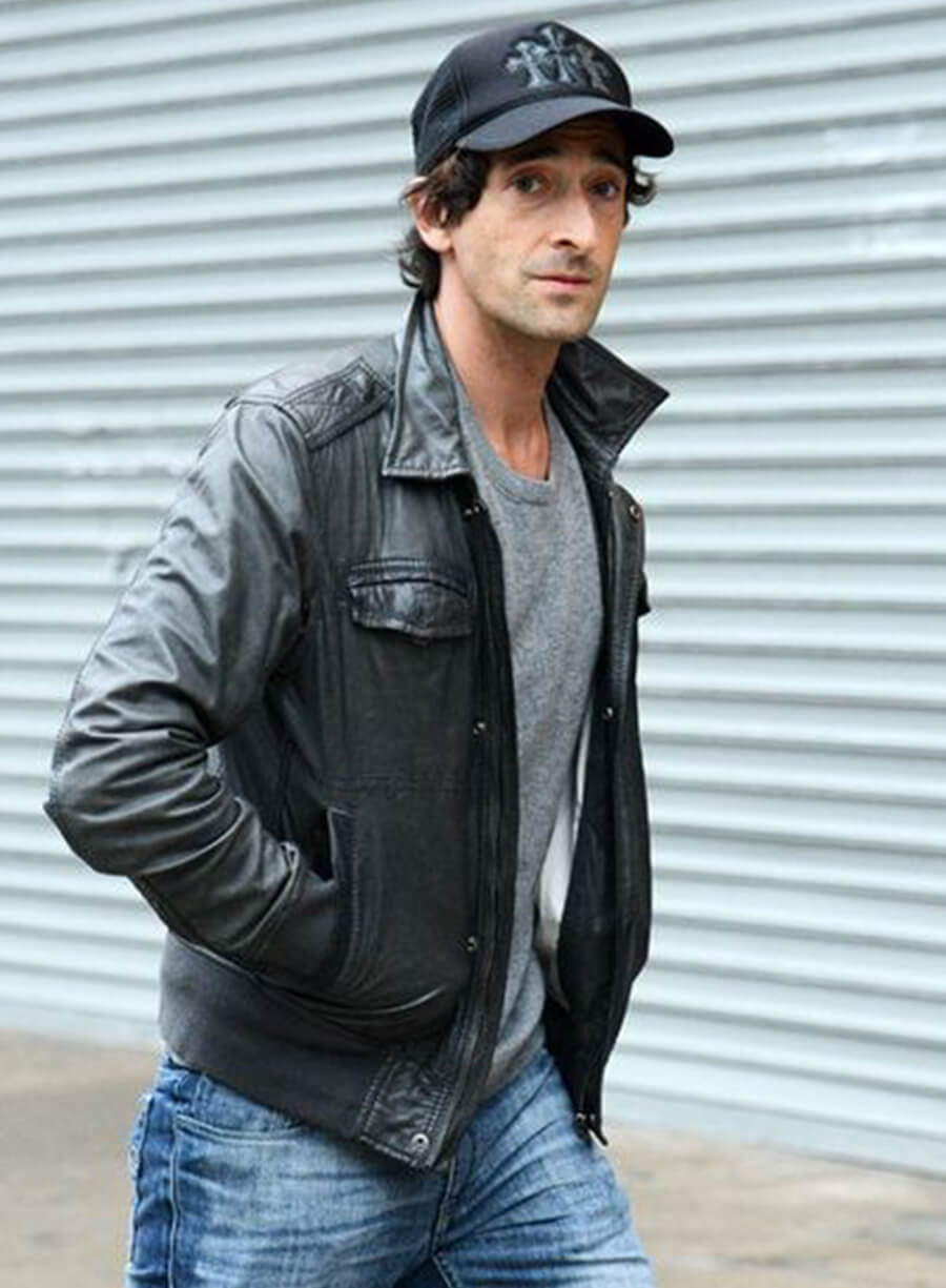 Adrien Brody Black Leather Jacket
