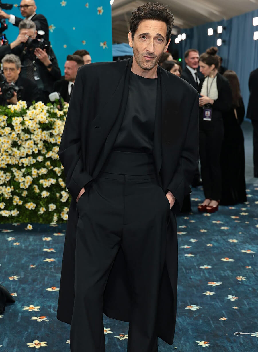 Adrien Brody Met Gala Red Carpet 2025 Black Coat