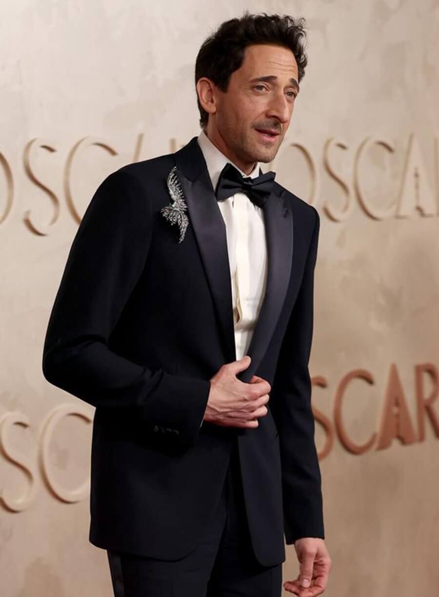Adrien Brody Oscars Red Carpet 2025 Blazer