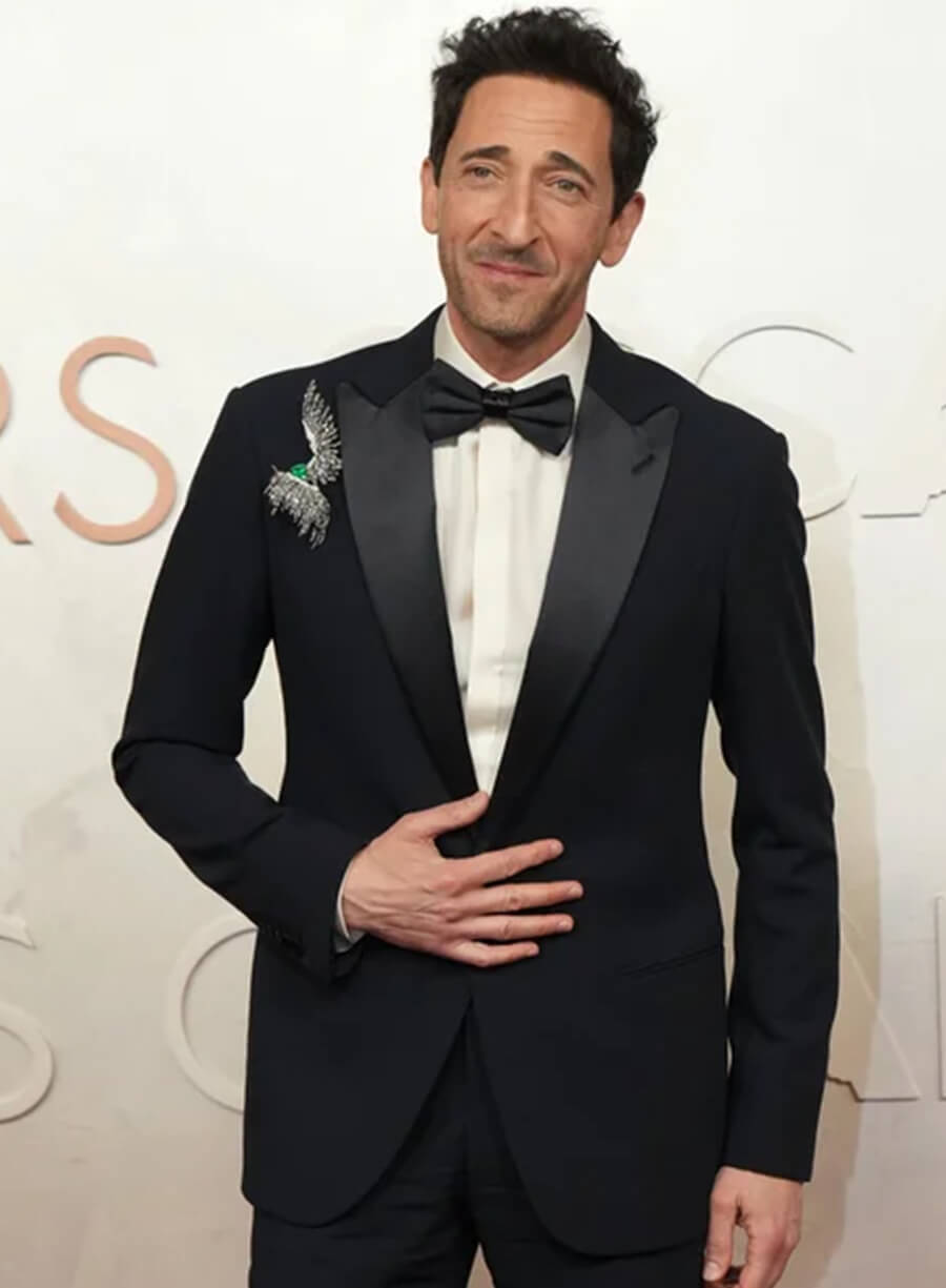 Adrien Brody Oscars Red Carpet 2025 Blazer