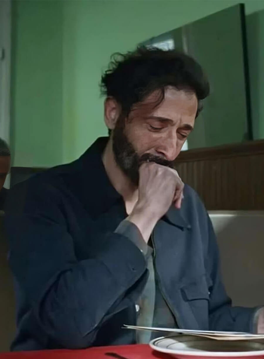 Adrien Brody The Brutalist 2024 Blue Jacket