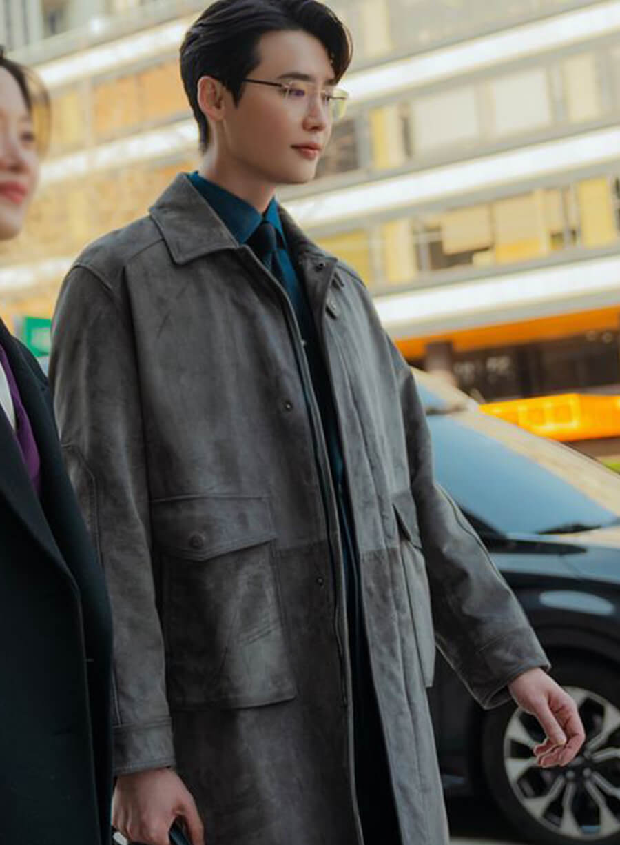 Ahn Joo-hyung Law and the City Grey Suede Coat