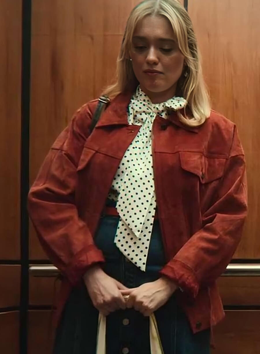 Aimee Lou Wood Sex Education S04 Suede Jacket