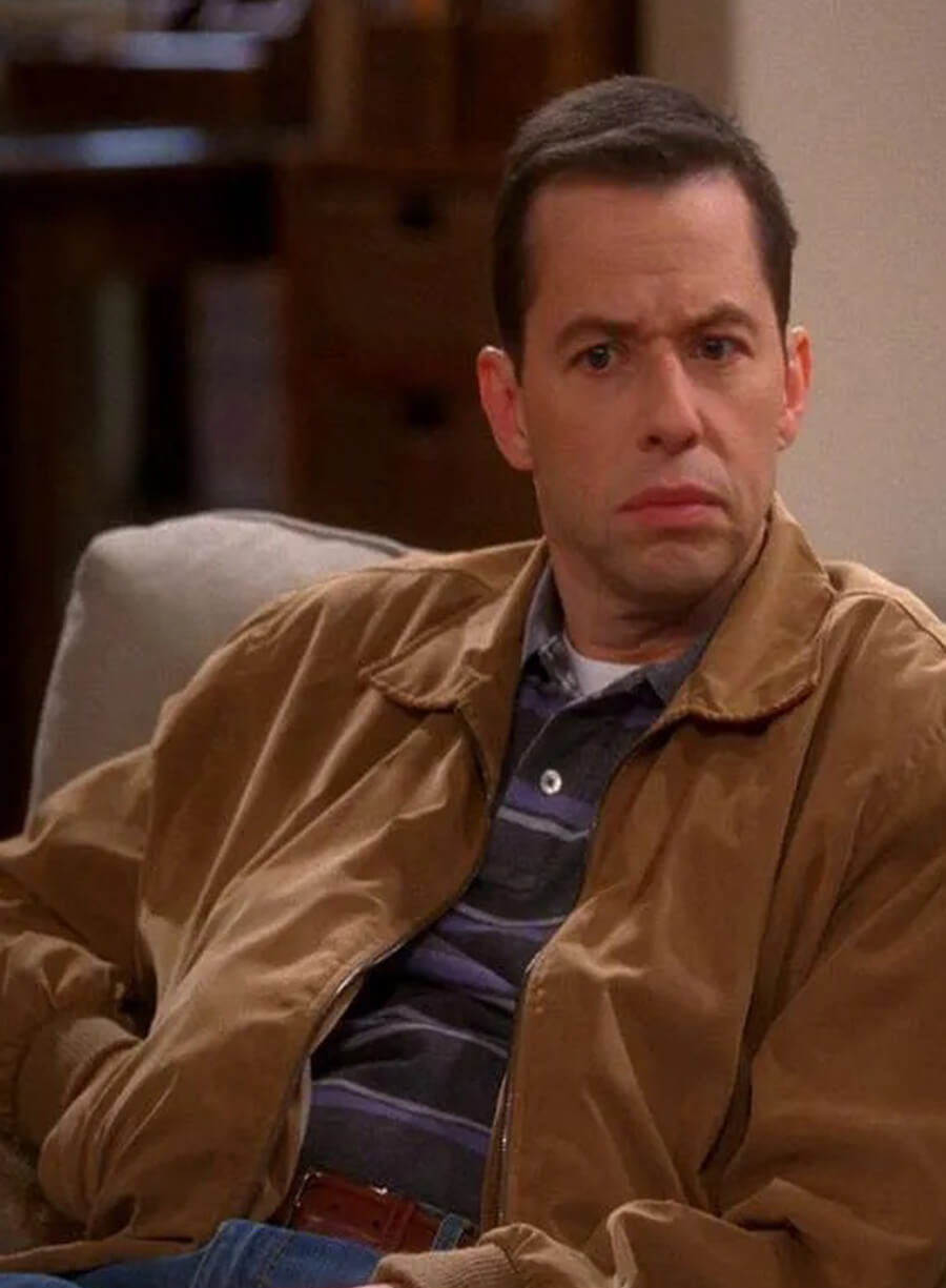 Alan Harper Two and a Half Men Brown Jacket