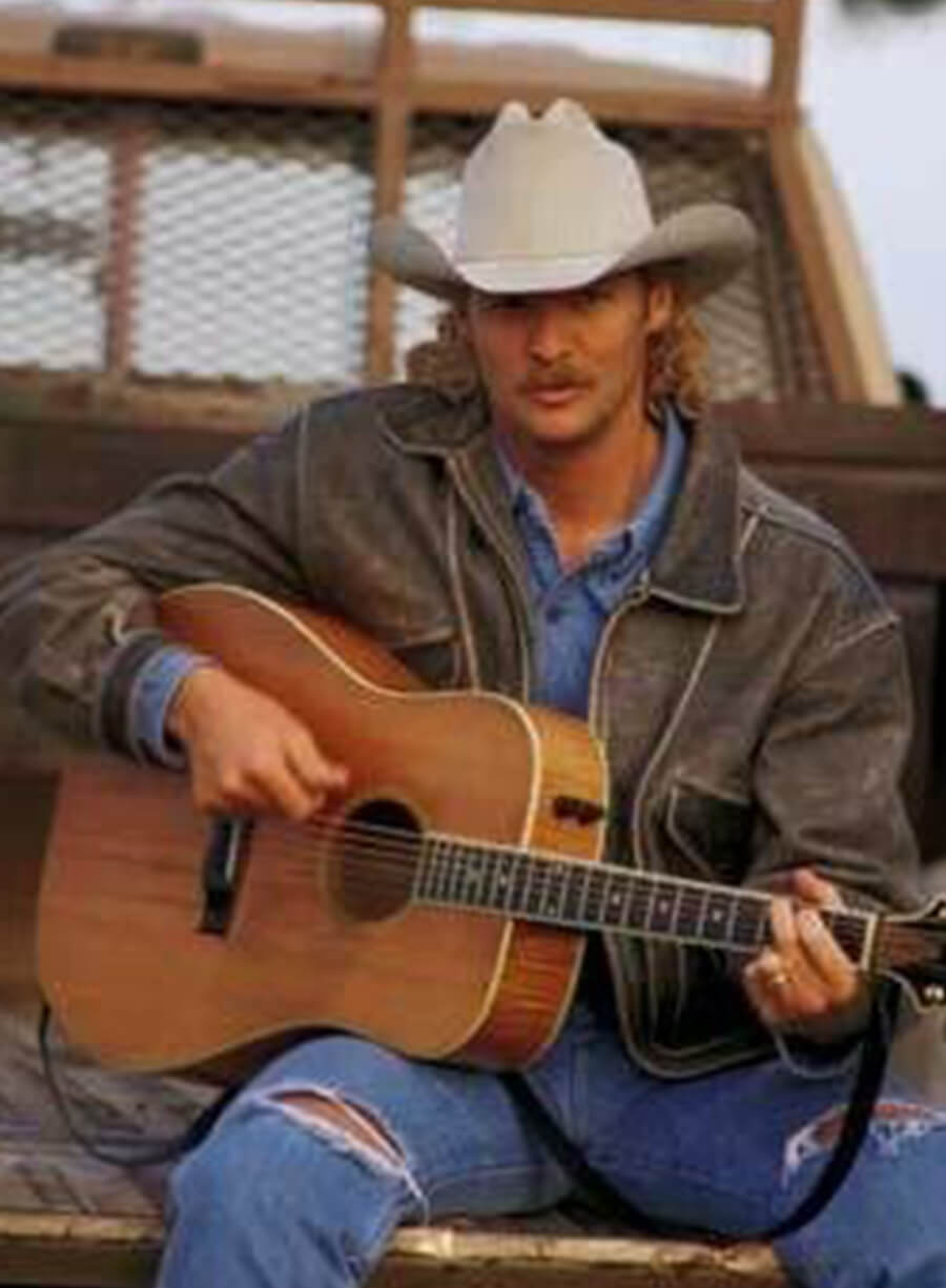 Alan Jackson Brown Leather Jacket