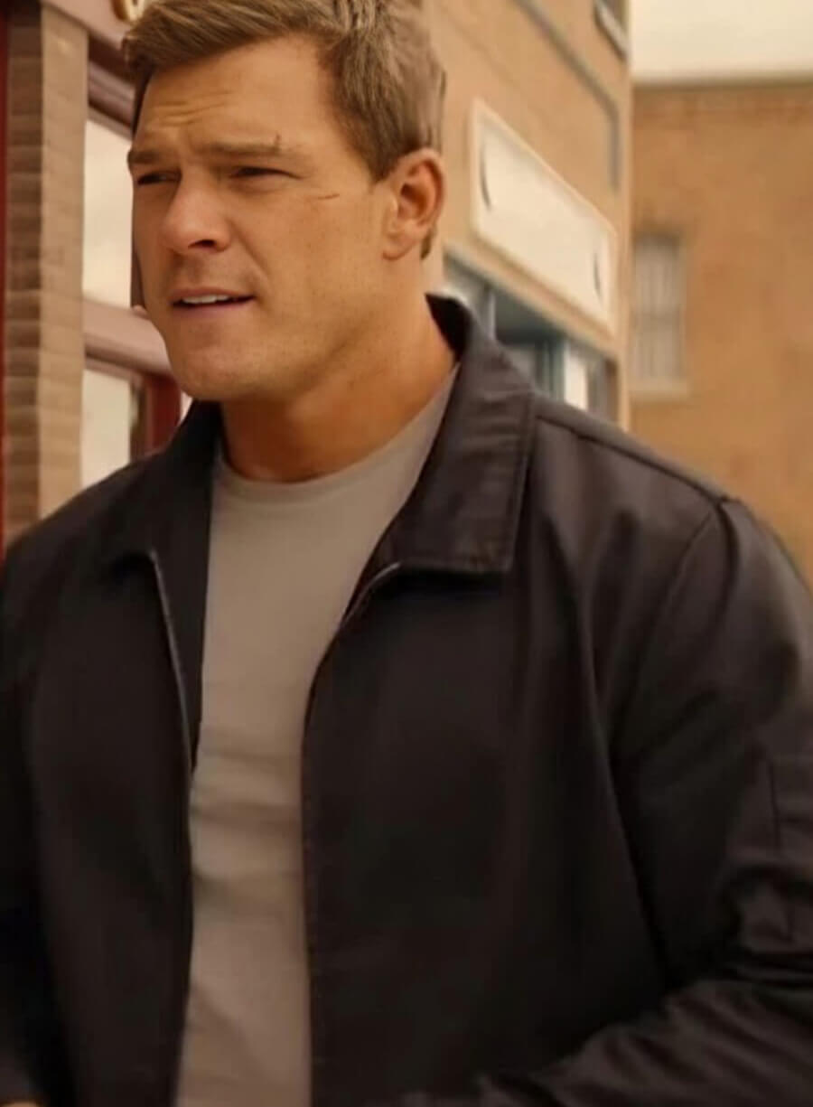 Alan Ritchson Reacher S01 Black Cotton Jacket