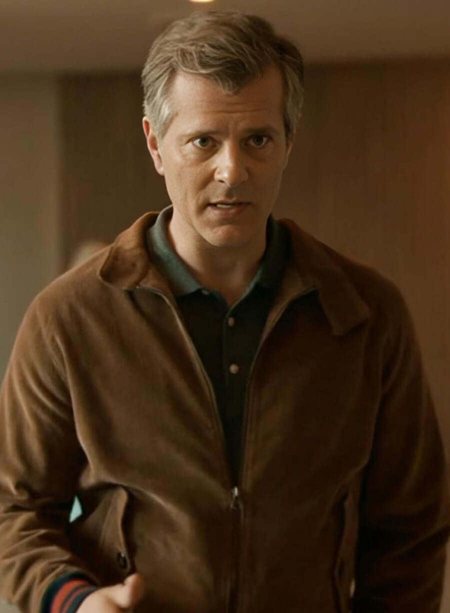 Alan Ruck Succession Suede Leather Jacket