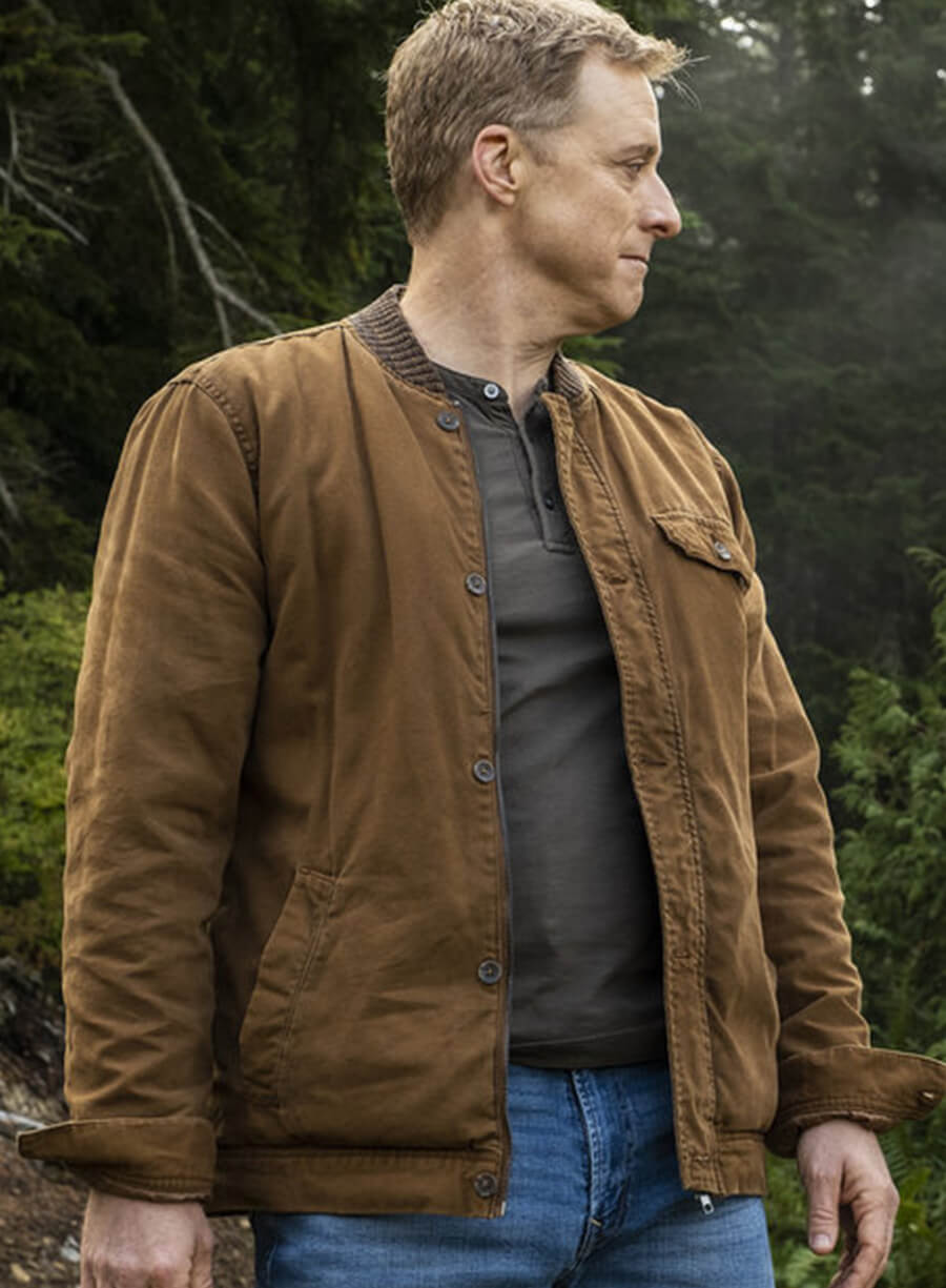 Alan Tudyk Resident Alien Brown Cotton Jacket