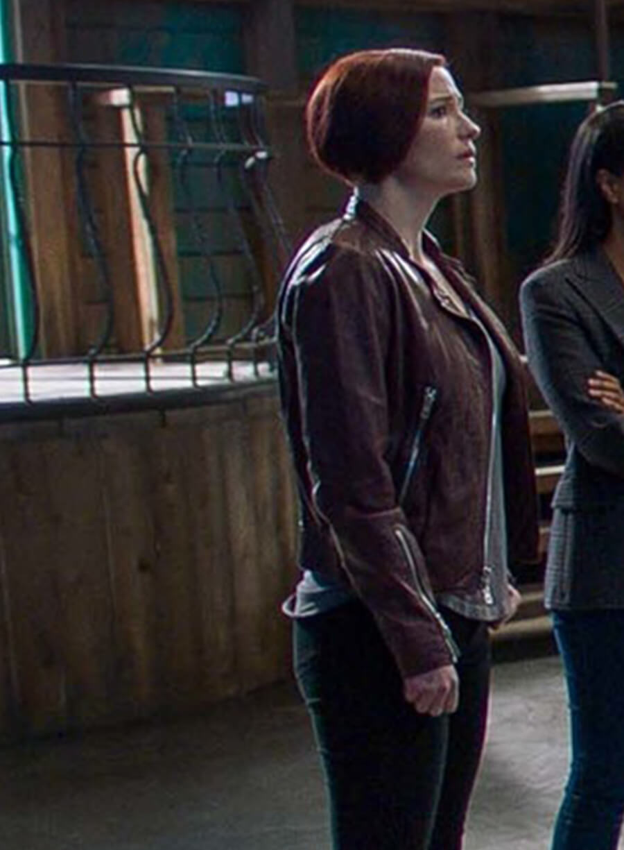 Alex Danvers Supergirl Maroon Leather Jacket
