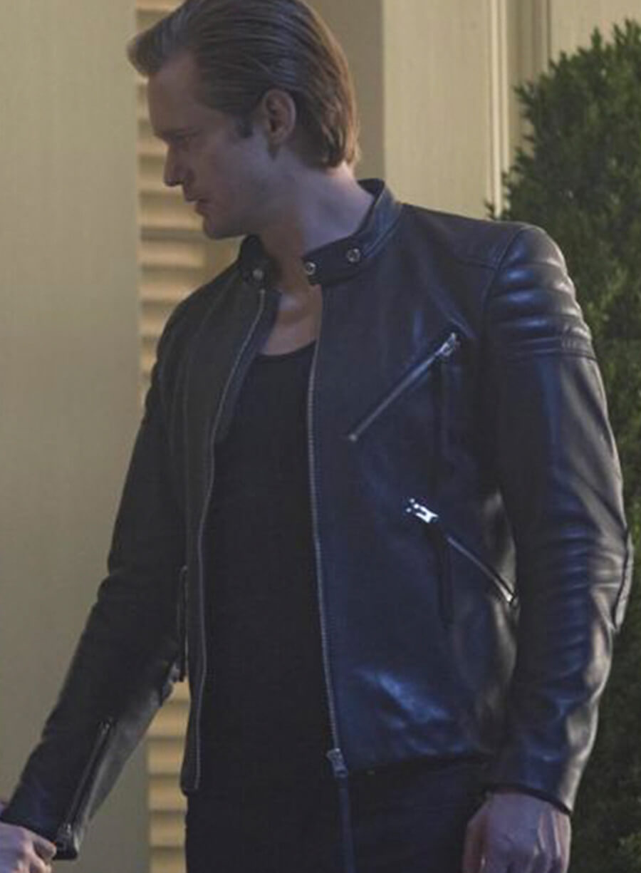 Alexander Skarsgard True Blood Black Leather Jacket