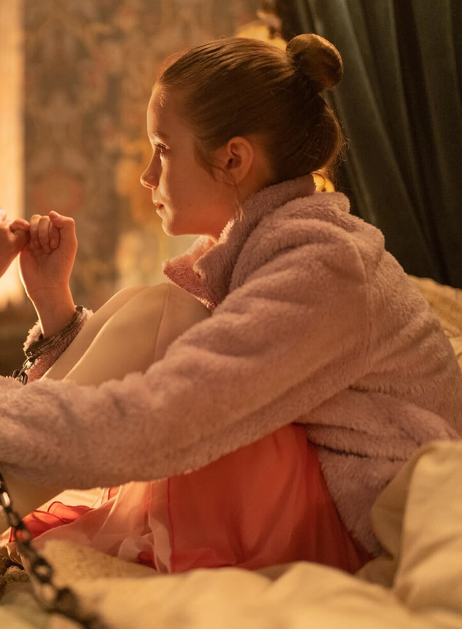 Alisha Weir Abigail 2024 Pink Jacket