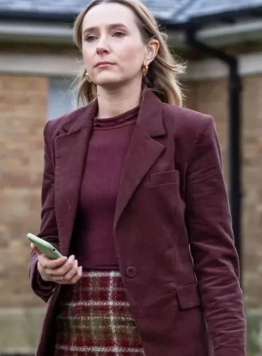 Alison Brooks Code of Silence Maroon Blazer