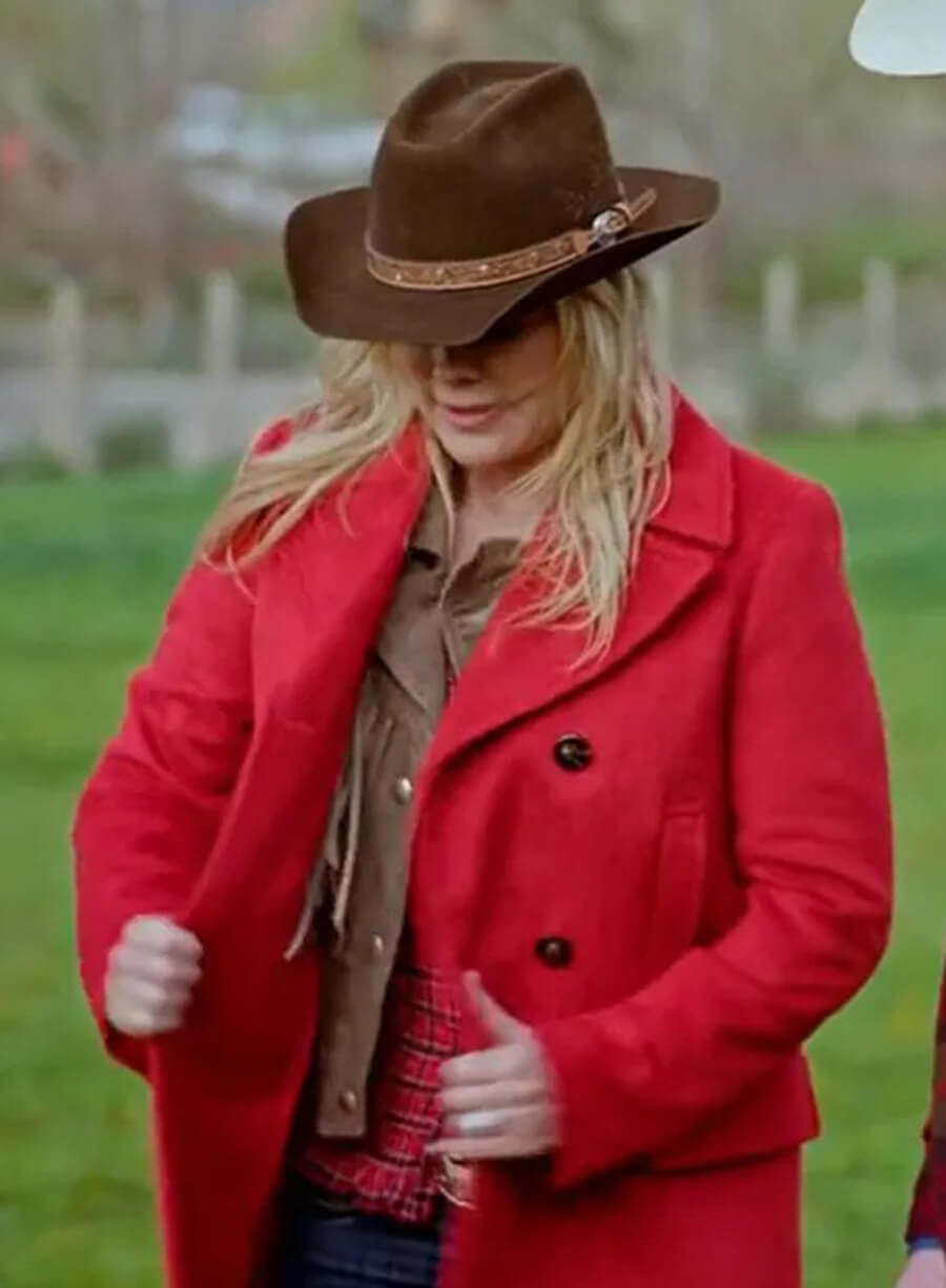 Alison Sweeney Finding Mr. Christmas S02 Red Coat