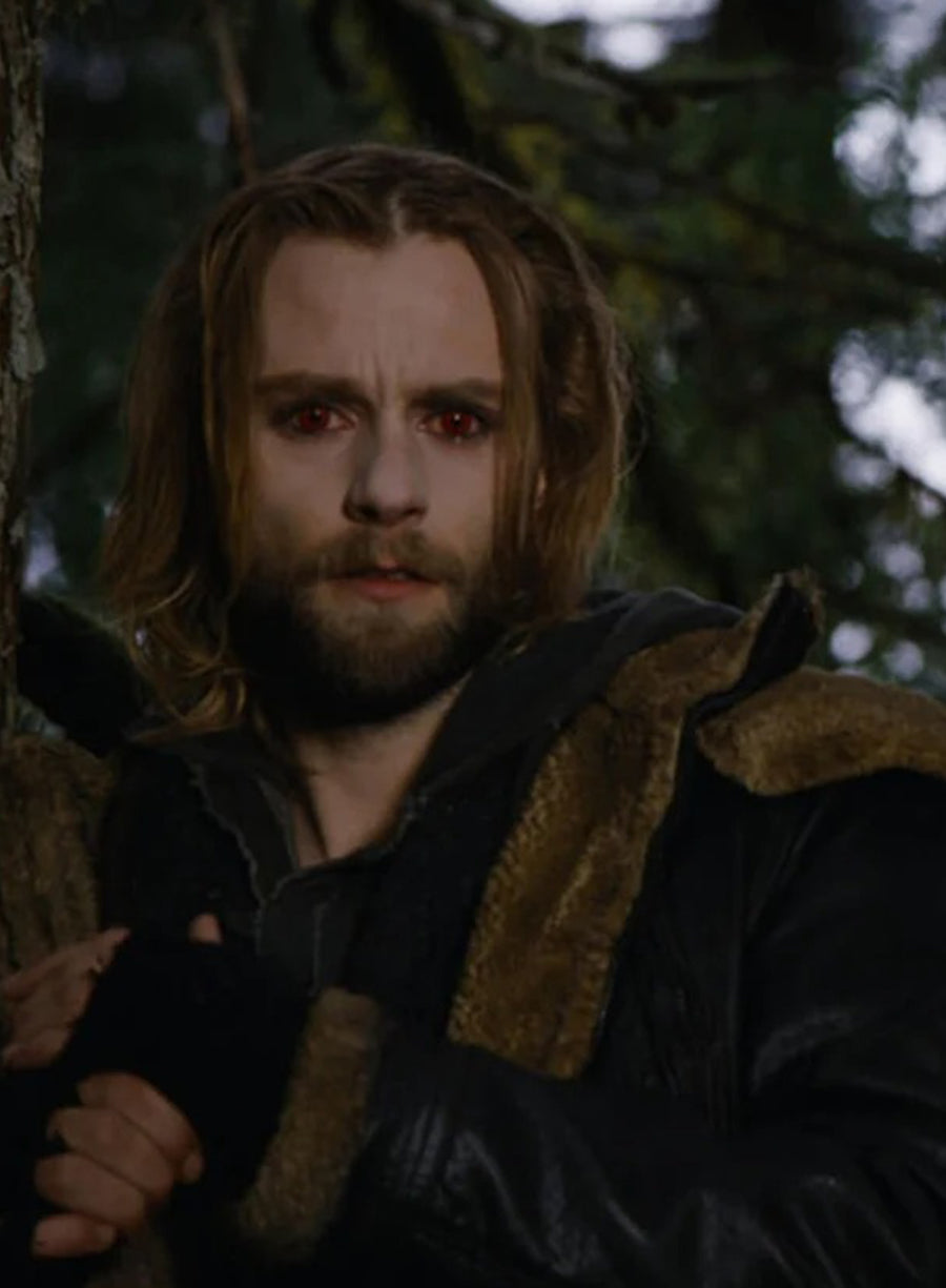Alistair The Twilight Saga: Breaking Dawn 2 Black Leather Coat