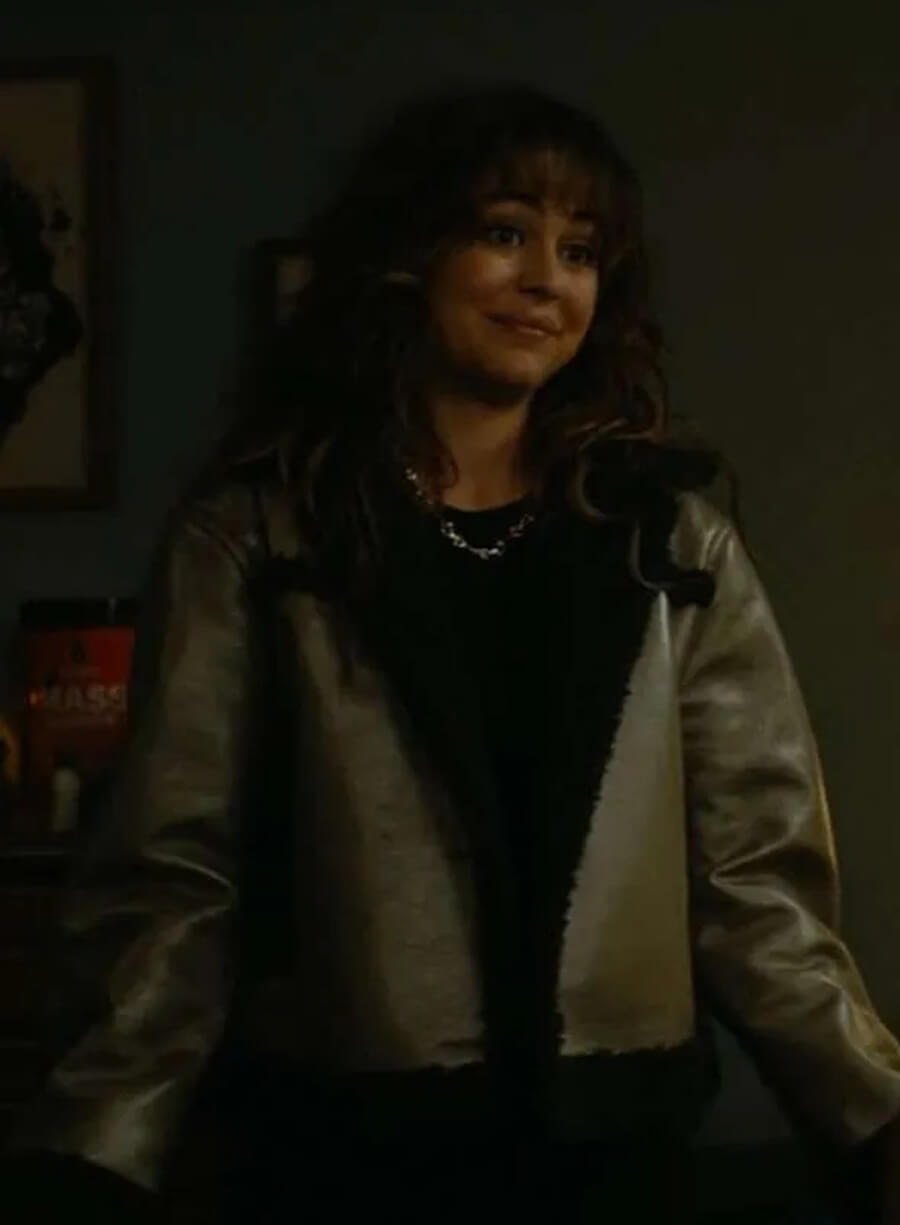 Allie Hayes Off Campus 2026 Shearling Leather Jacket