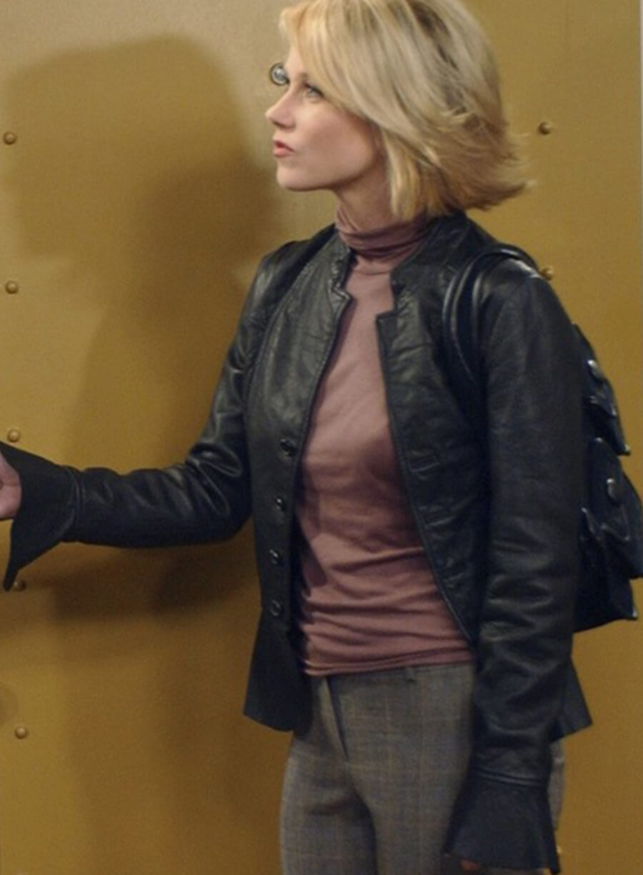 Amy Green Friends Black Leather Jacket