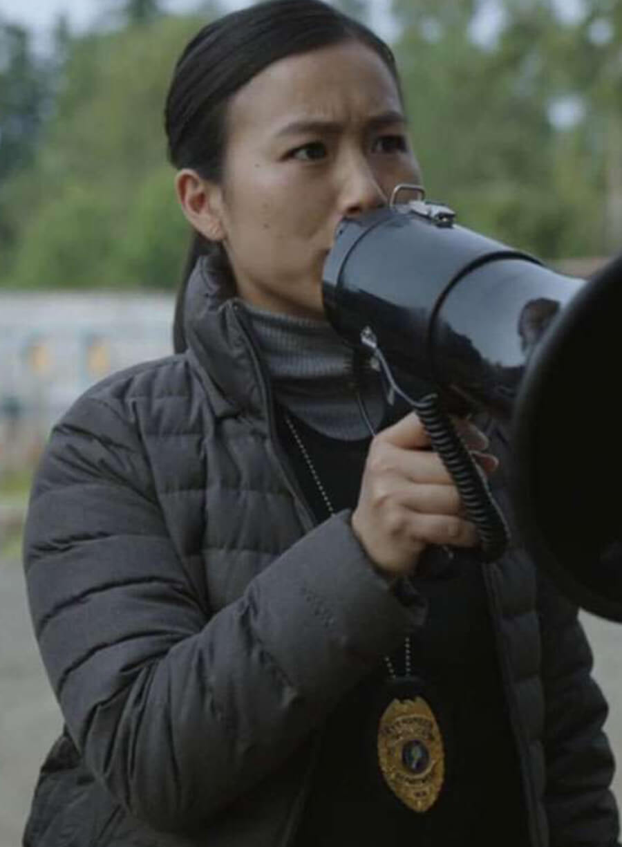 Annie Chang Peacemaker Grey Puffer Jacket