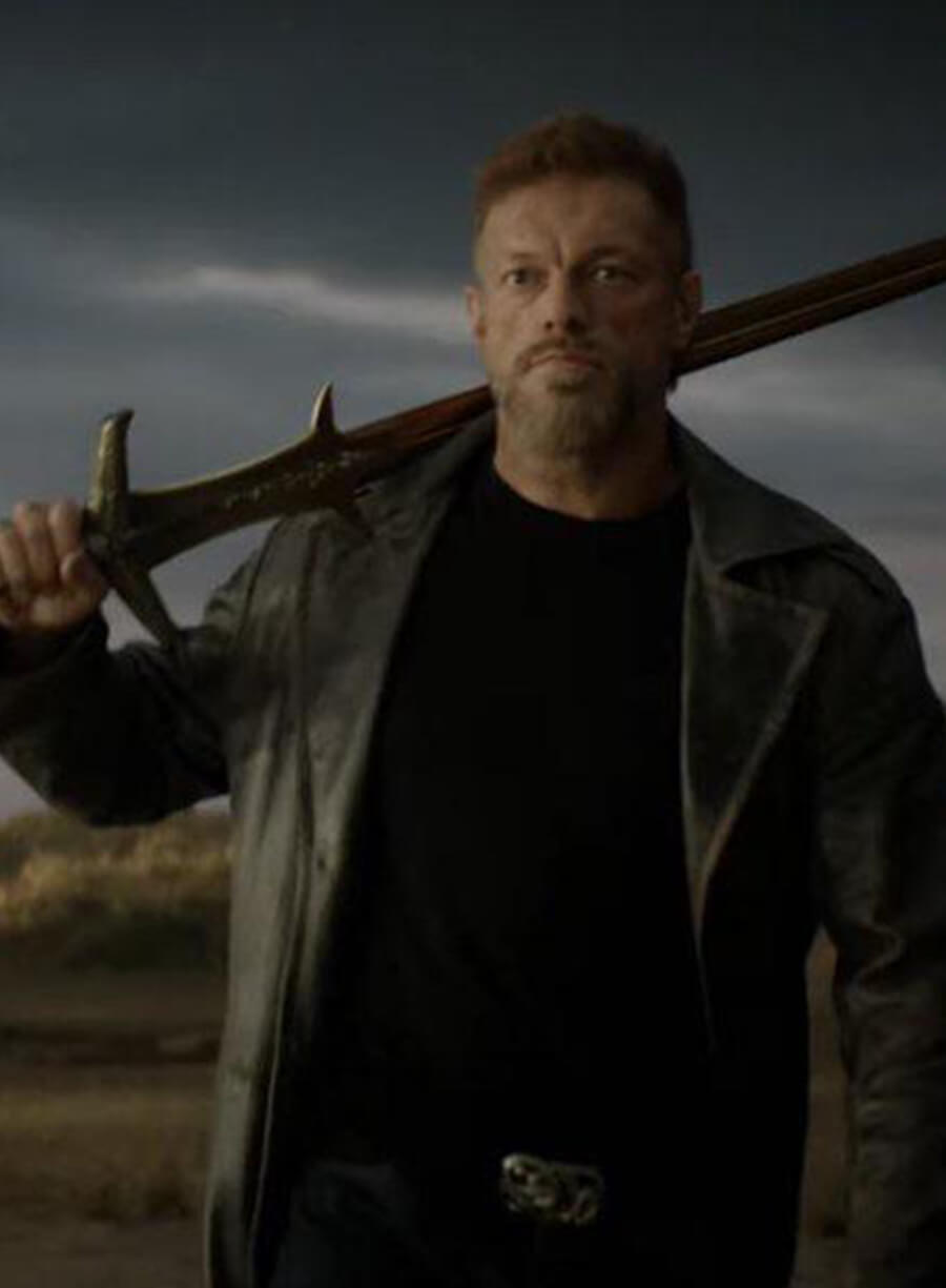 Ares Percy Jackson and the Olympians Black Leather Coat