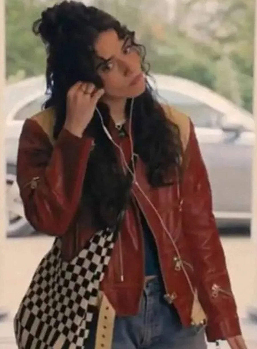 Asha Banks My Fault London 2025 Red Leather Jacket