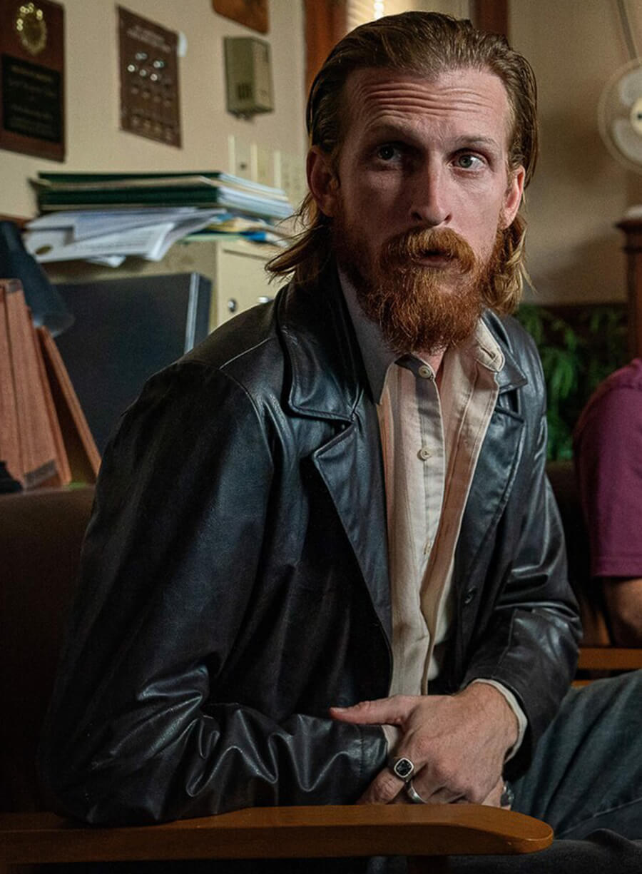 Austin Amelio Jasper Hit Man Black Leather Blazer