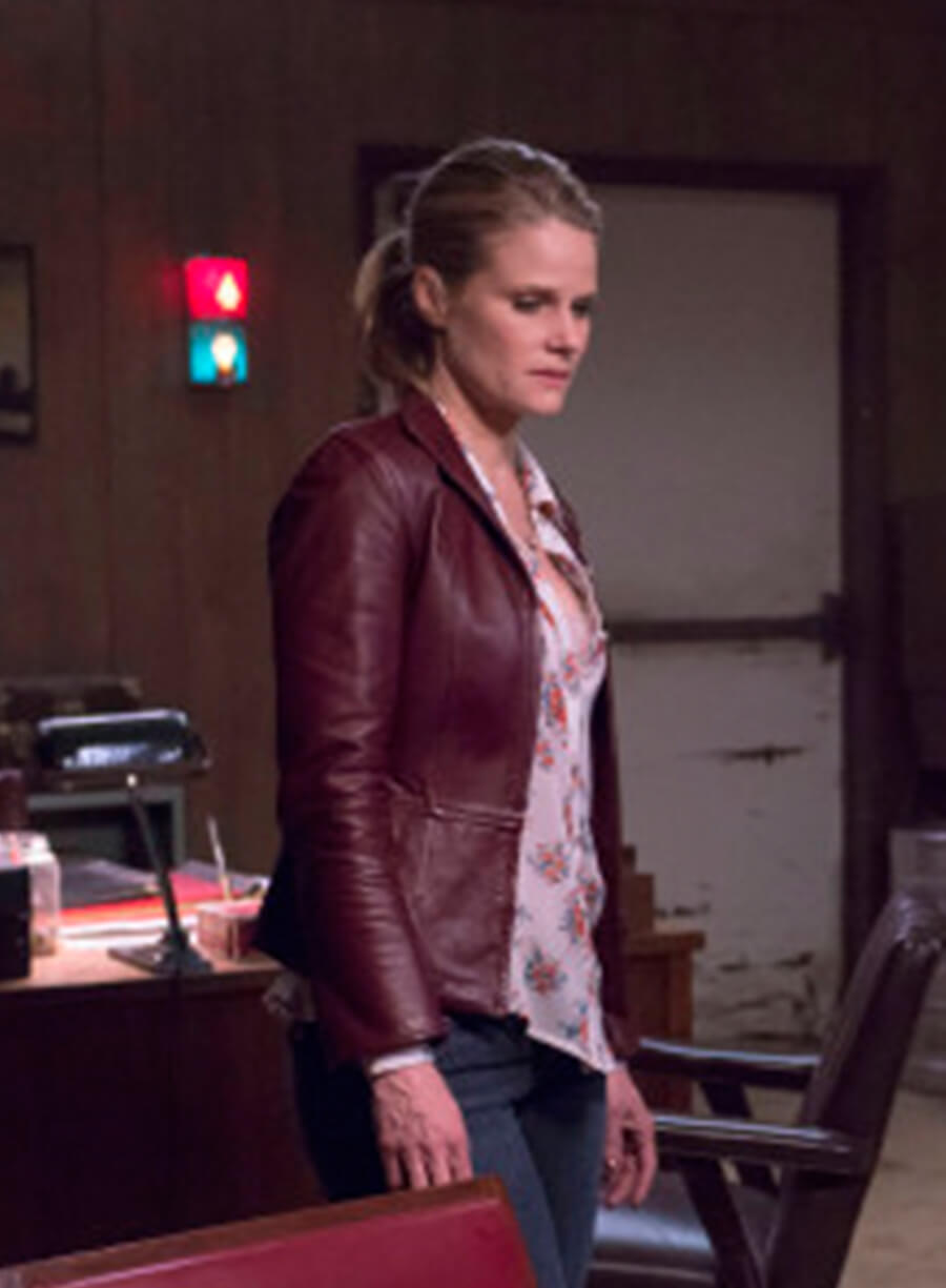 Ava Crowder Justified Brown Leather Blazer