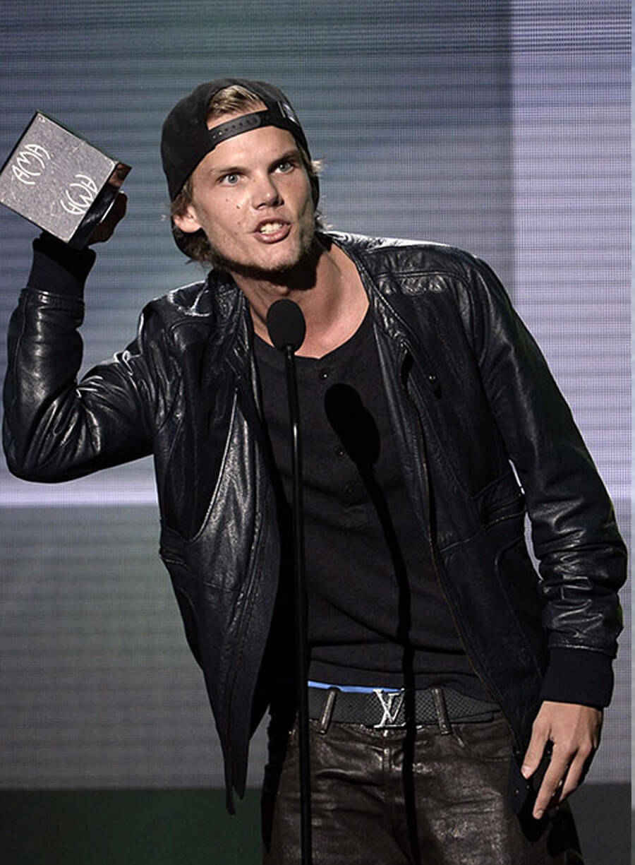 Avicii The American Music Awards Black Leather Jacket