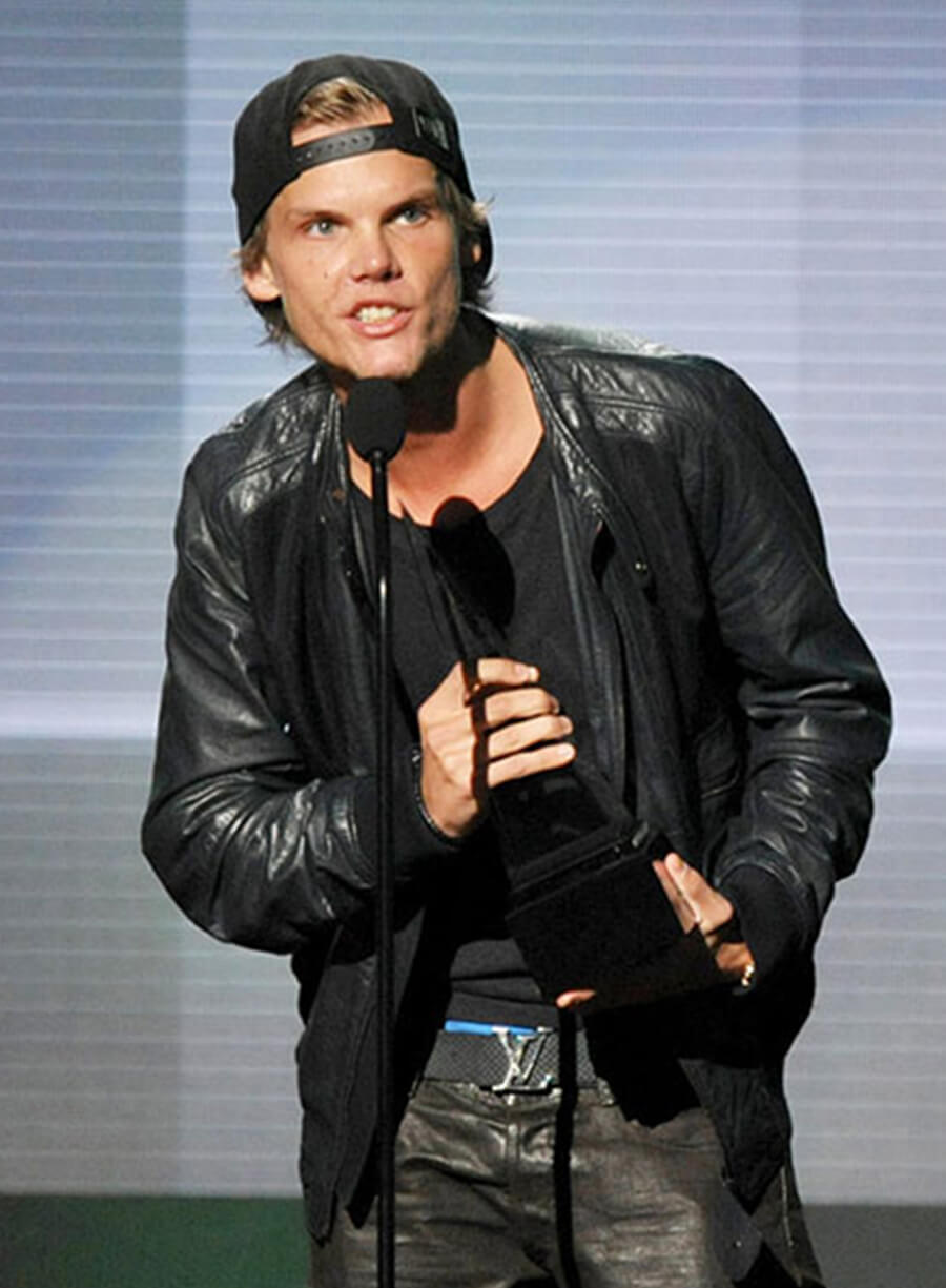Avicii The American Music Awards Black Leather Jacket