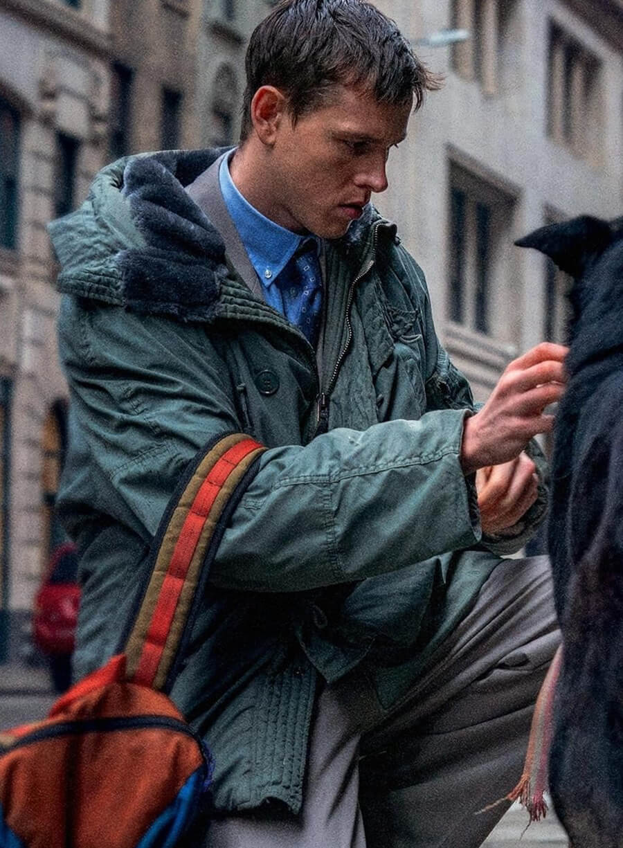 Babygirl Harris Dickinson Green Hooded Jacket