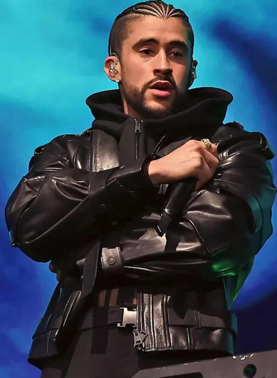 Bad Bunny Arts Festival Leather Jacket
