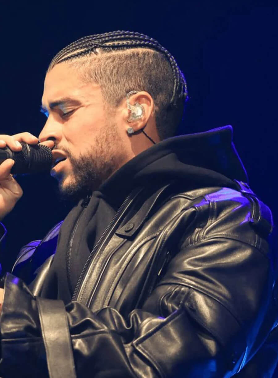 Bad Bunny Arts Festival Leather Jacket