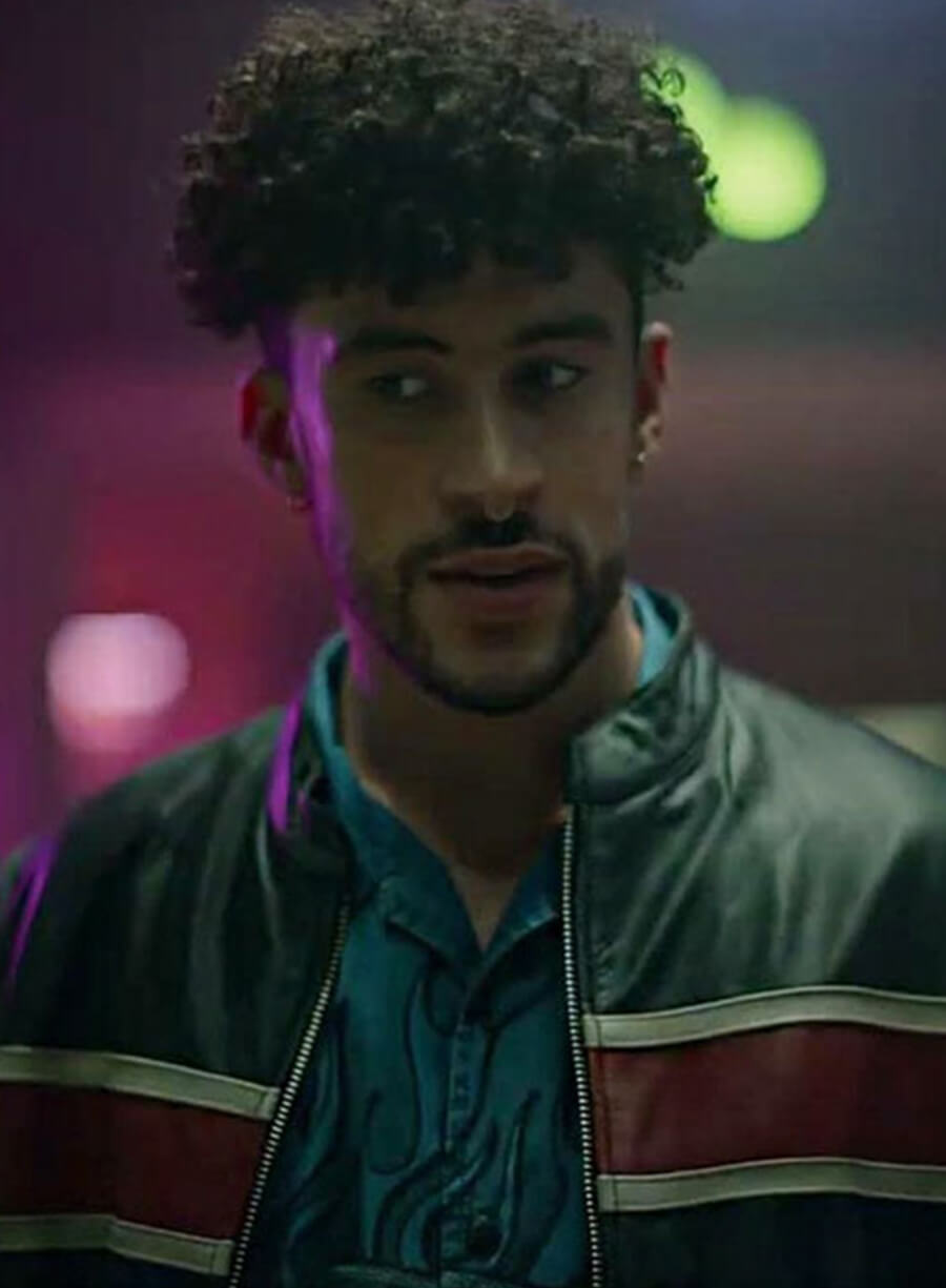 Bad Bunny Felipe Cassandro Black Leather Jacket