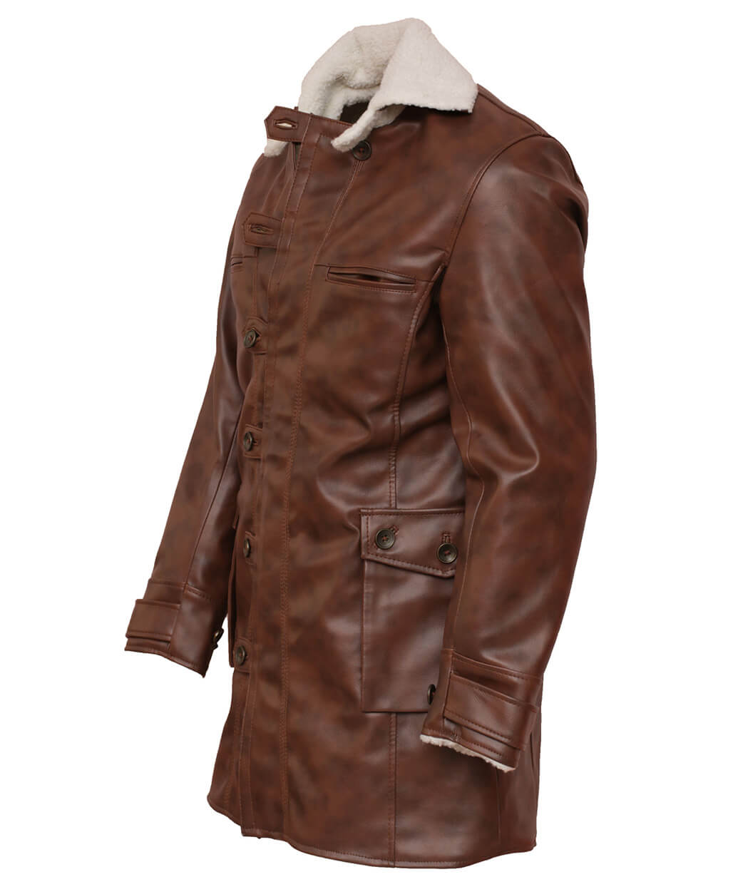 Bane Brown Leather Coat