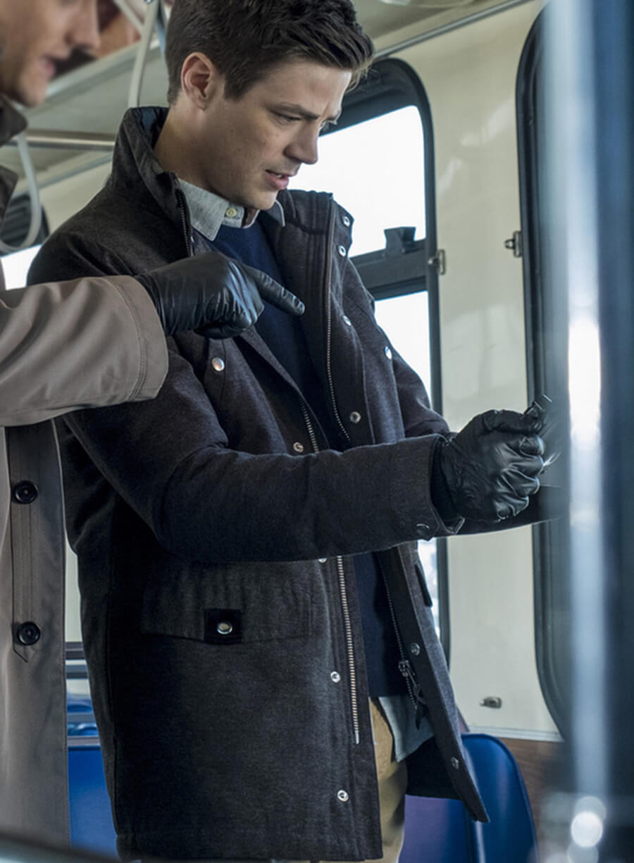 Barry Allen The Flash Navy Jacket