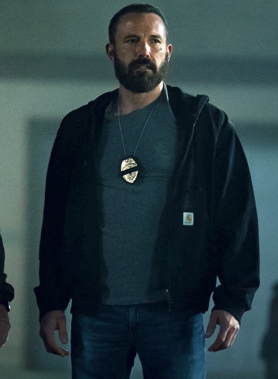 Ben Affleck The Rip 2026 JD Byrne Black Hooded Jacket