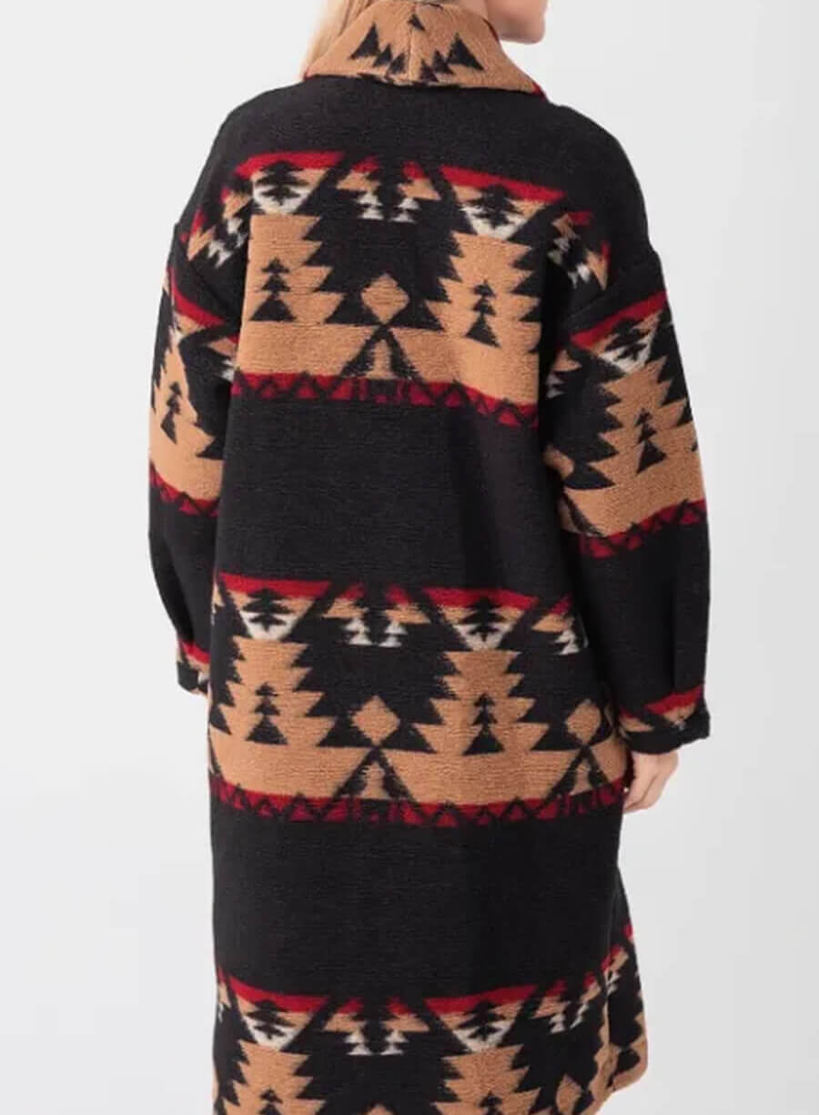 Beth Dutton Black Aztec Coat