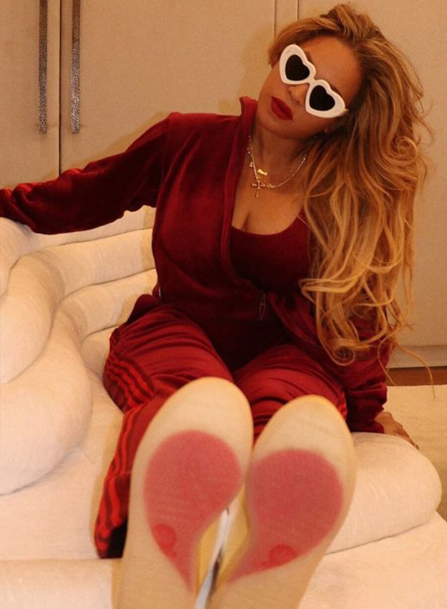 Beyoncé Red Velvet Tracksuit