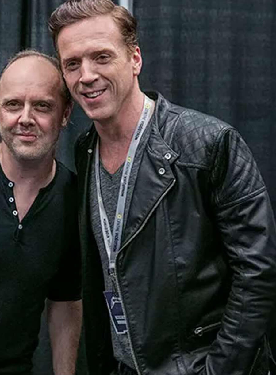 Billions Damian Lewis Black Leather Jacket
