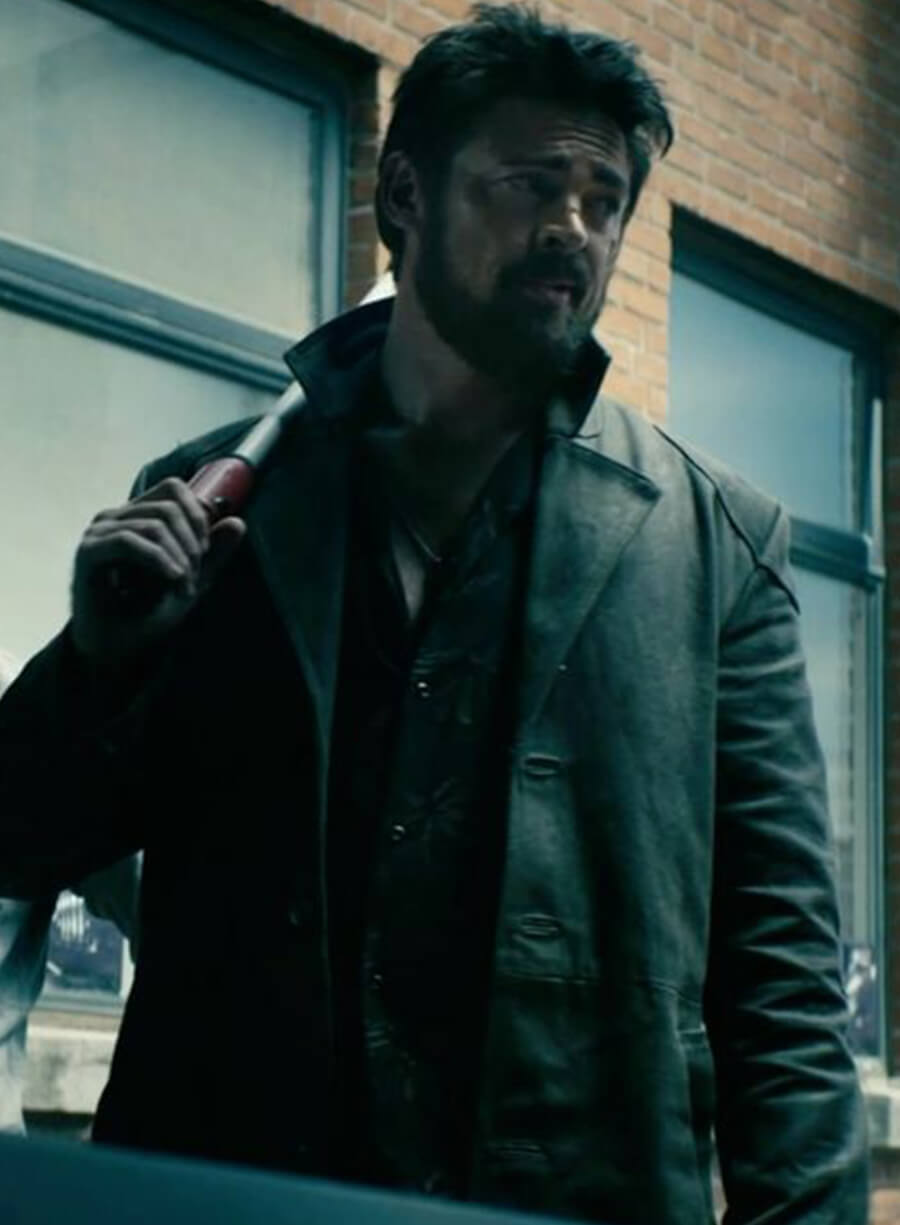 Billy Butcher The Boys Black Leather Long Coat