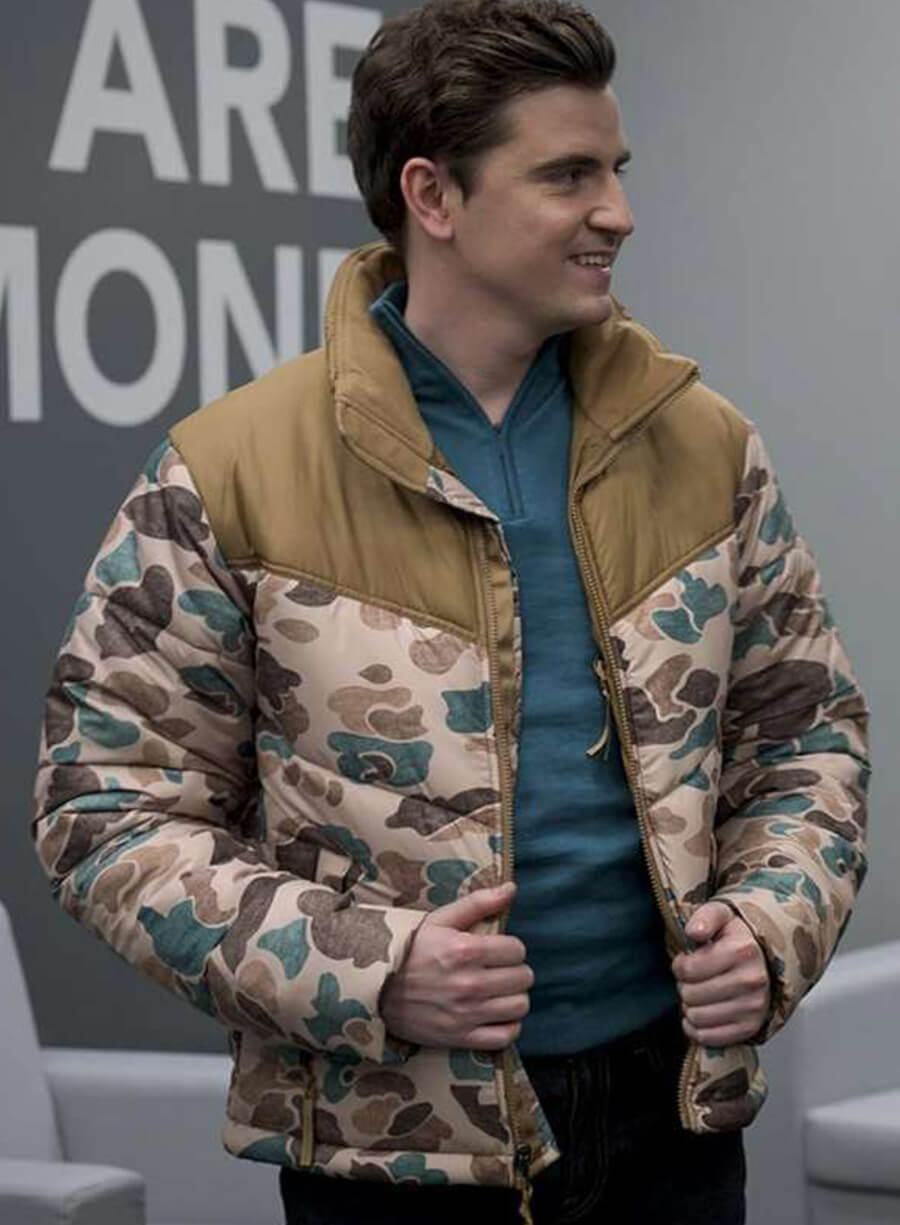 Billy Harris Ted Lasso Printed Puffer Jacket
