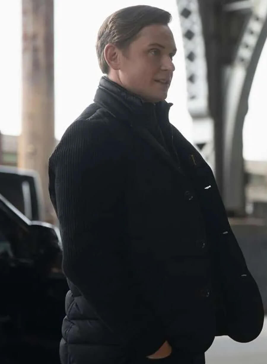 Billy Magnussen Elsbeth S02 Black Puffer Jacket